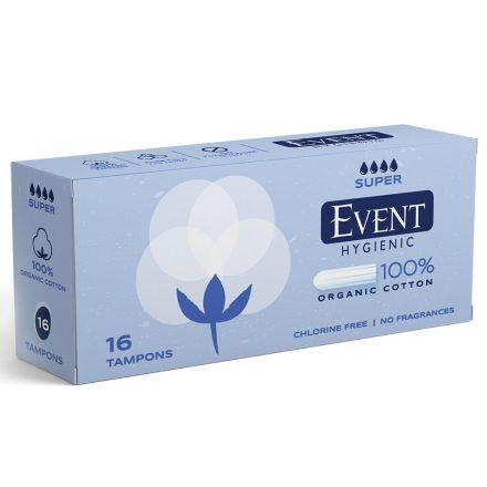 EVENT ORGANIC COTTON Тампони Super,  16 бр.