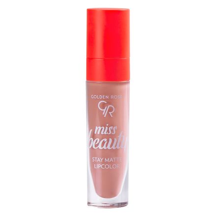 GOLDEN ROSE MISS BEAUTY Течно матово червило 01 BLUSH NUDE, 1 бр.