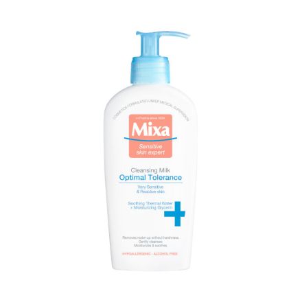MIXA SENSITIVE SKIN EXPERT CLEANSING MILK OPTIMAL TOLERANCE SENSITIVE AND REACTIVE SKIN Почистващо мляко за лице, 250 мл.