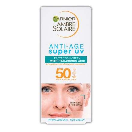 GARNIER AMBRE SOLAIRE AGE PROTECT Слънцезащитен крем флуид SPF 50, 50 мл