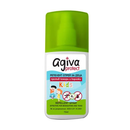 AGIVA PROTECT KIDS Спрей против ухапване от кърлежи и комари, 75мл.