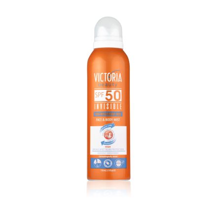 VICTORIA BEAUTY Слънцезащитен спрей за лице и тяло SPF50, 150 мл