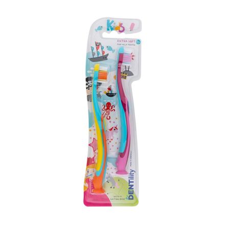 DENTILITY KIDS EXTRA SOFT Детска четка за зъби, 2бр