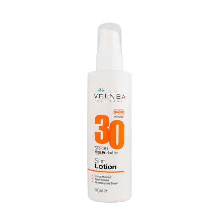 VELNEA SUN CARE Слънцезащитен лосион SPF 30, 200 мл.