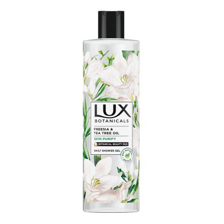 LUX BOTANICALS Душ гел фрезия и масло от чаено дърво, 500 мл