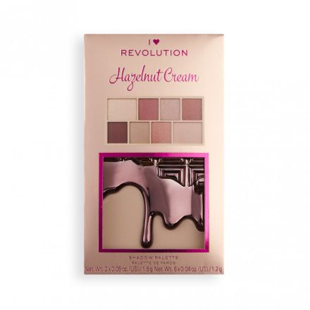 I HEART REVOLUTION HAZELNUT CREAM Сенки за очи палитра мини, 8 цвята