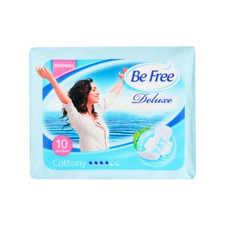 BE FREE DELUXE Дамски превръзки памучни Normal, 10 бр. 
