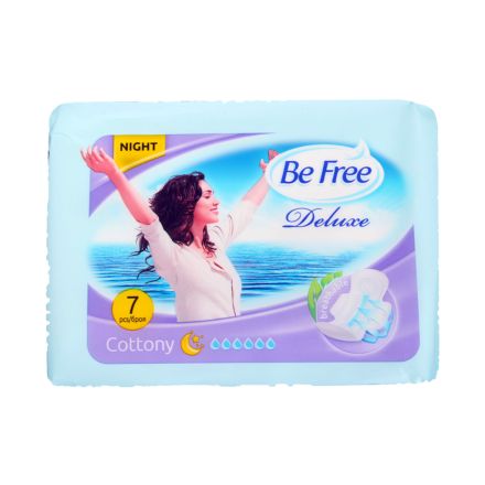 BE FREE DELUX Дамски превръзки памучни Night, 7 бр.