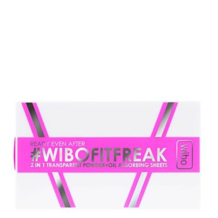 WIBO FIT Комплект фиксираща пудра, мат листчета и гъбичка, 1 бр.
