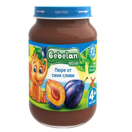 BEBELAN Плодово пюре сливи 4+, 190г