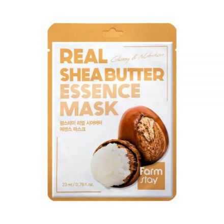 FARMSTAY REAL SHEA BUTTER ESSENCE MASK Маска за лице с масло от ший