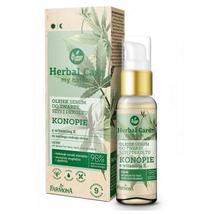 HERBAL CARE FACE Серум-олио с витамин Е и канабис, 50 мл
