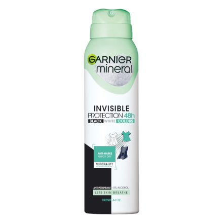 GARNIER DEO MINERAL INVISIBLE BLACK&WHITE&COLORS Женски део спрей, 150 мл.