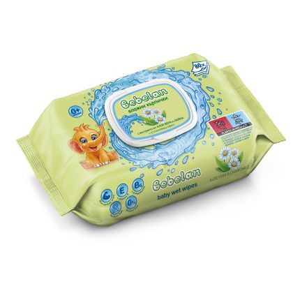 BEBELAN Бебешки мокри кърпички с Алое и лайка, 80 бр