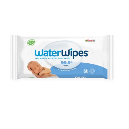 WATERWIPES Бебешки почистващи къпички 99.9% вода, 60 бр