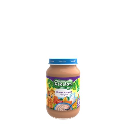 BEBELAN OVKO Млечна каша ябълки, круши със сухар 5+м., 190гр
