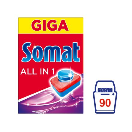 SOMAT ALL IN ONE Таблетки за съдомиялна 90 бр