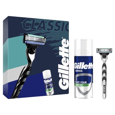 GILLETTE  MACH 3 Комплект Система за бръснене с 1 ножче  +  Пяна за Бръснене Series,  100 мл