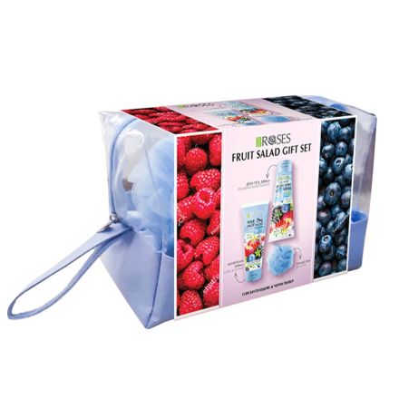 NATURE OF AGIVA FRUIT SALAD Комплект Шампоан, 200 мл + Маска за коса, 200 мл + Гъба за баня панделка + несесер