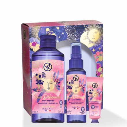 YVES ROCHER Комплект Горски плодове Душ гел, 400 мл + Боди мист, 100 мл + Крем за ръце, 30 мл