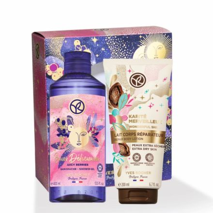 YVES ROCHER Комплект Горски плодове Душ гел, 400 мл + Лосион за тяло Карите, 200 мл 