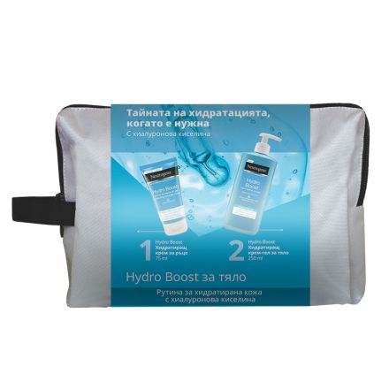 NEUTROGENA HYDRO BOOST Комплект  Крем за ръце, 75 мл + Крем гел за тяло, 250 мл + несесер