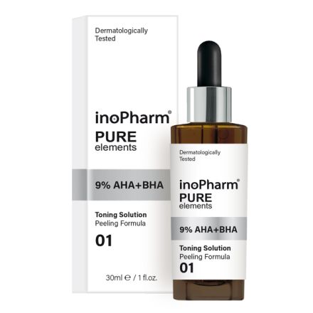 INOPHARM PURE ELEMENTS Пилинг за лице с 9% AHA+BHA, 30мл.
