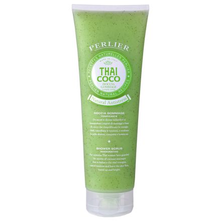 PERLIER THAI COCO NATURAL ANTISTRESS Ободряващ скраб душ гел, 250мл.