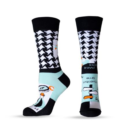 HAPPY FOOTTOPIA DESIGN Чорапи черен травел памук 35-38 