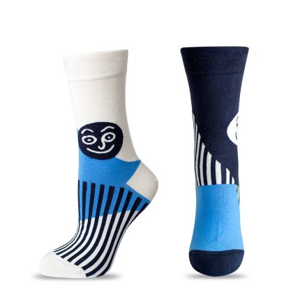 HAPPY FOOTTOPIA DESIGN Чорапи синьо лице памук 43-46 