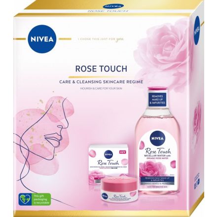 NIVEA ROSE TOUCH Комплект Мицеларна вода, 400 мл + Дневен крем, 50 мл