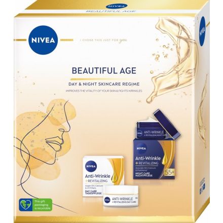 NIVEA BEAUTIFUL AGE Комплект Дневен крем, 50 мл + Нощен крем , 50 мл