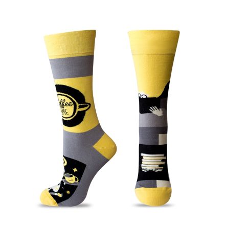 HAPPY FOOTTOPIA DESIGN Чорапи жълта книга памук 39-42 