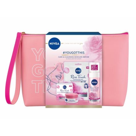 NIVEA  YOUGOTTHIS Комплект Дневен крем, 50 мл + Измивна пяна, 150 мл + Маска за лице, 1 бр. +  чанта