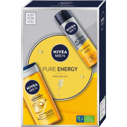 NIVEA MEN PURE ENERGY Комплект Део спрей, 150 мл + Душ гел, 250 мл