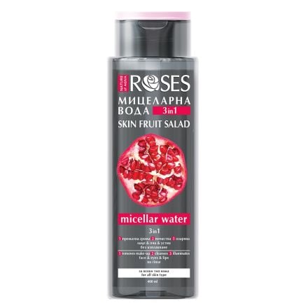 NATURE OF AGIVA ROSES 3 в 1 Мицеларна вода с нар и розова вода, 400 мл. 