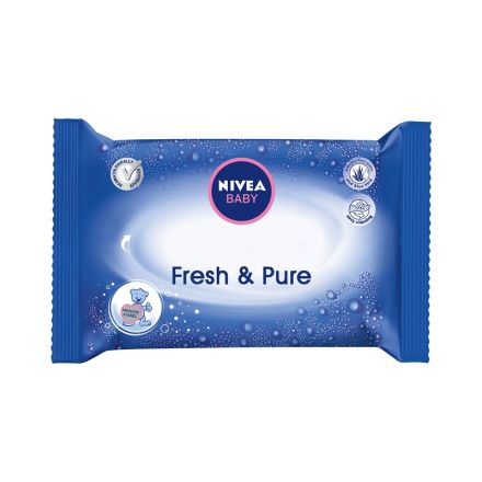NIVEA BABY FRESH&PURE Мокри кърпички с лосион, 63 бр