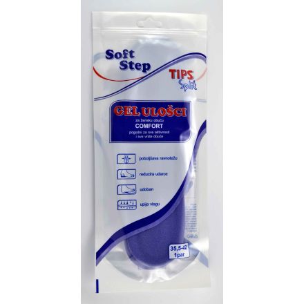 TIPS COMFORT Гел стелки за обувки номер 35.5-42, 1 чифт