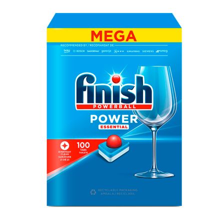 FINISH POWER ESSENTIAL Таблетки за съдомиялна, 100 бр. FINISH POWER ESSENTIAL Таблетки за съдомиялна, 100 бр.