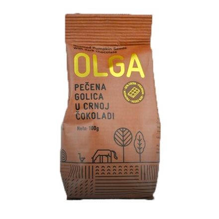 OLGA Тиквени семки с тъмен Белгийски шоколад, 100 гр. 