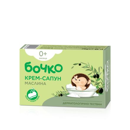 БОЧКО Бебешки крем сапун Маслина, 75 г