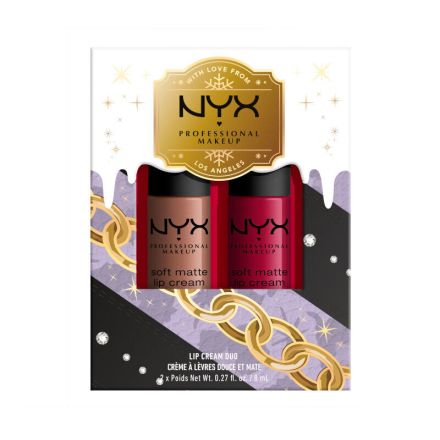 NYX PROFESSIONAL MAKEUP SOFT MATTE LIP CREAM DUO Комплект червила за устни NYX PROFESSIONAL MAKEUP SOFT MATTE LIP CREAM DUO Комплект червила за устни