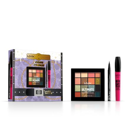NYX PROFESSIONAL MAKEUP VEGAN EYE PASS Комплект сенки за очи, спирала и очна линия NYX PROFESSIONAL MAKEUP VEGAN EYE PASS Комплект сенки за очи, спирала и очна линия