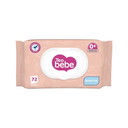TEO BEBE SENSITIVE Бебешки мокри кърпички, 72 бр