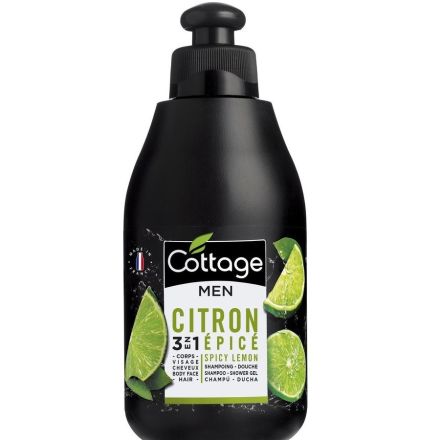 COTTAGE MEN CITRON CPICY Душ гел 3в1 лимон, 250мл.