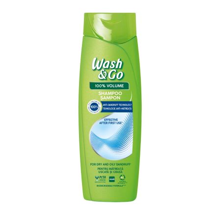 WASH&GO Шампоан против пърхот, 360мл.