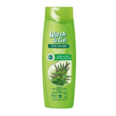 WASH&GO Шампоан билки, 360мл.