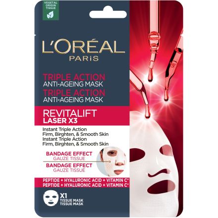 L'OREAL REVITALIFT LASERX3 TRIPLE ACTION Хартиена маска за лице, 28г.