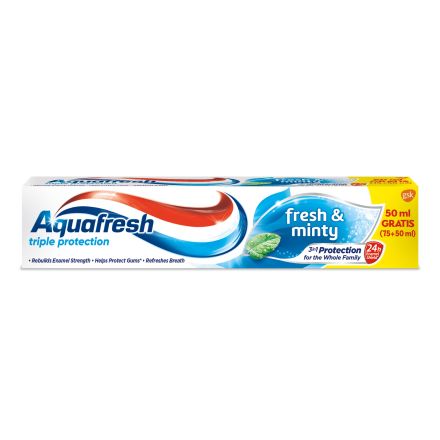 AQUAFRESH TRIPLE PROTECTION FRESH&MINTY Паста за зъби, 125 мл.
