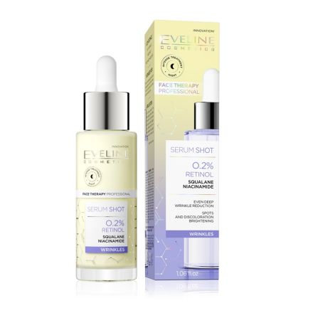 EVELINE SERUM SHOT Серум за лице, шия и деколте с 0.2 % Ретинол, 30 мл